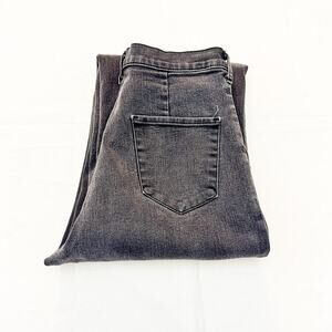 Okayama Denim Charcoal Wide Leg Black Wash Denim Jeans Size 24